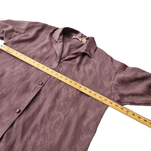 VICTORIA'S Secret Gold Label Vintage Grey Jacquard Night Shirt Medium/Large - Picture 4 of 7